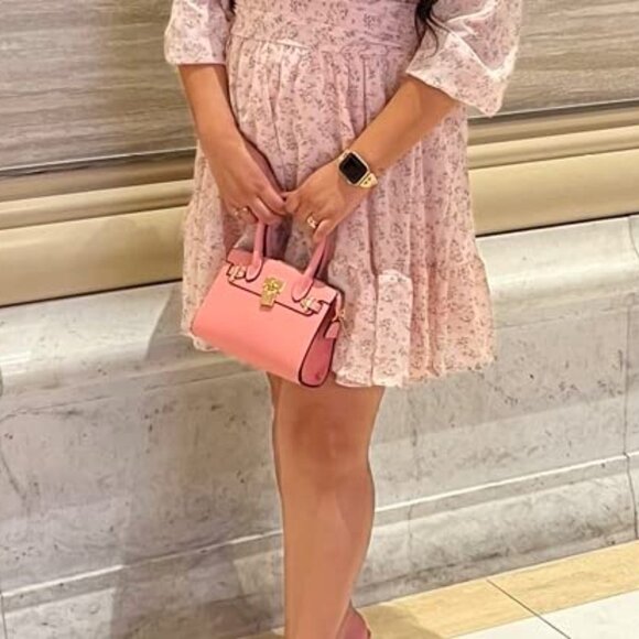 Neiman Marcus Pink Lock Elegant Evening Bag - Picture 2 of 5